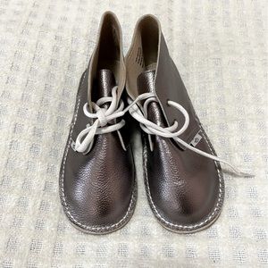 Monkey Feet kids metallic Oxford booties